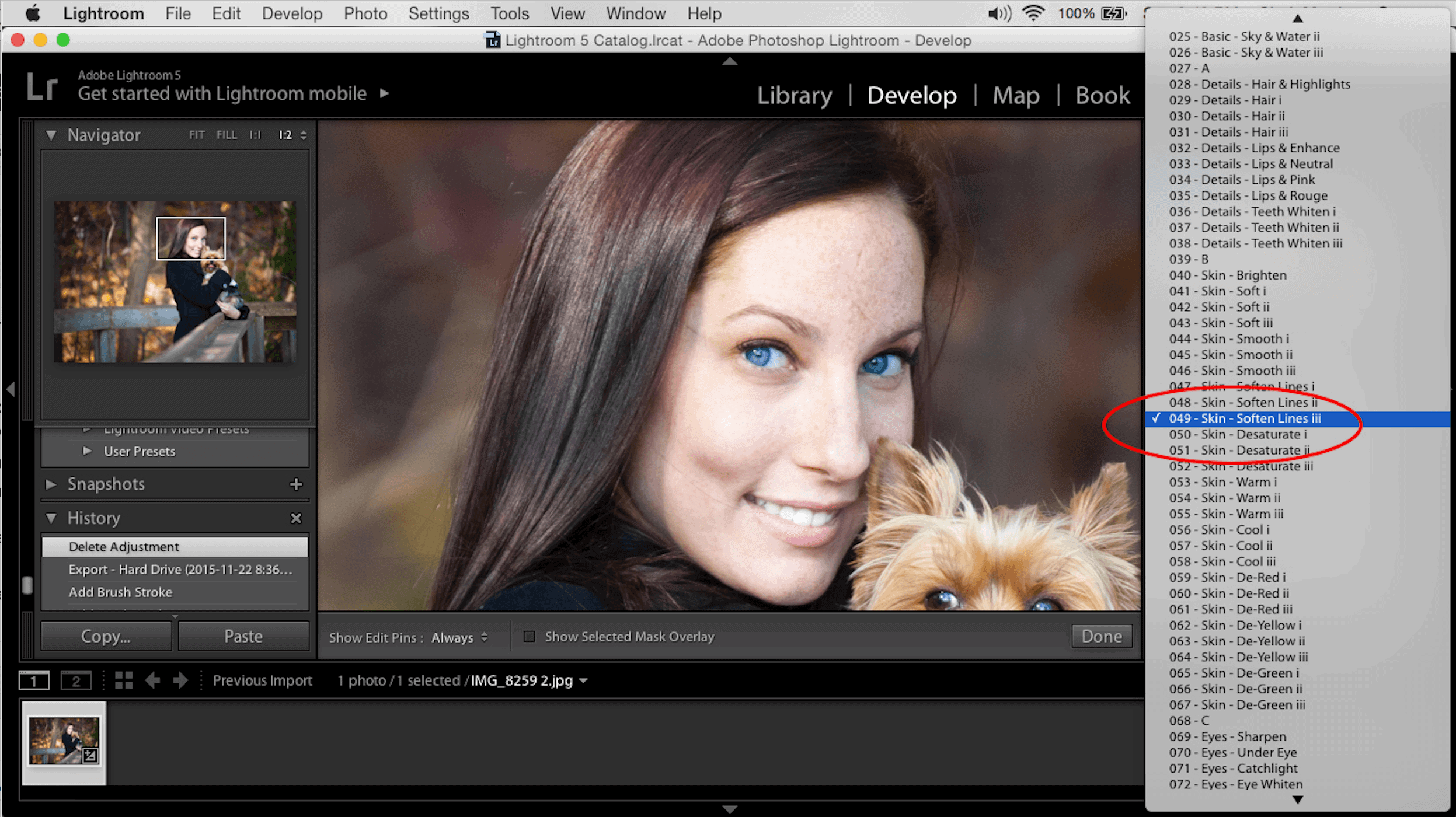 Lightroom Skin Softening Brush