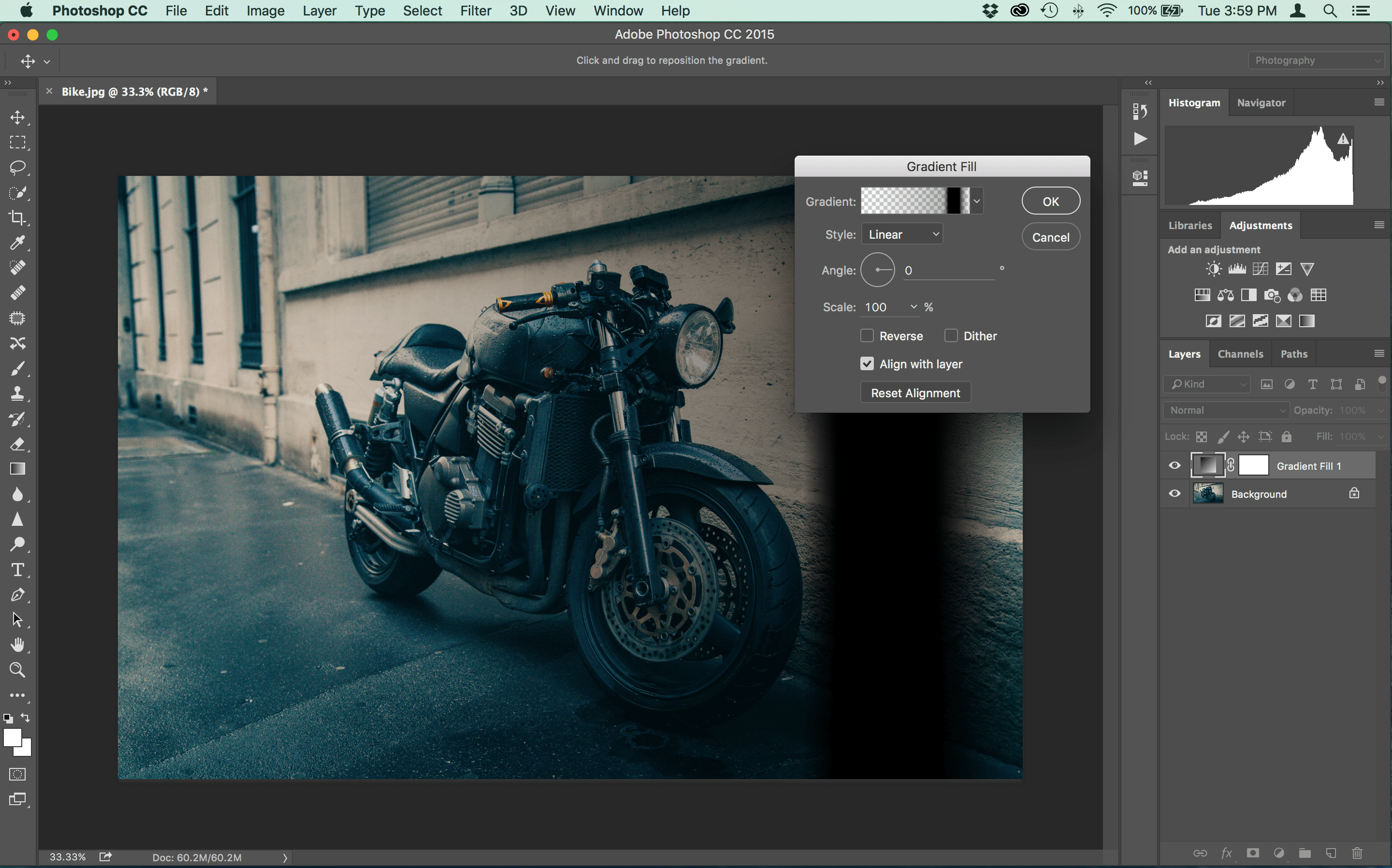 How to Make Vintage Light Leaks in Photoshop Step Four.