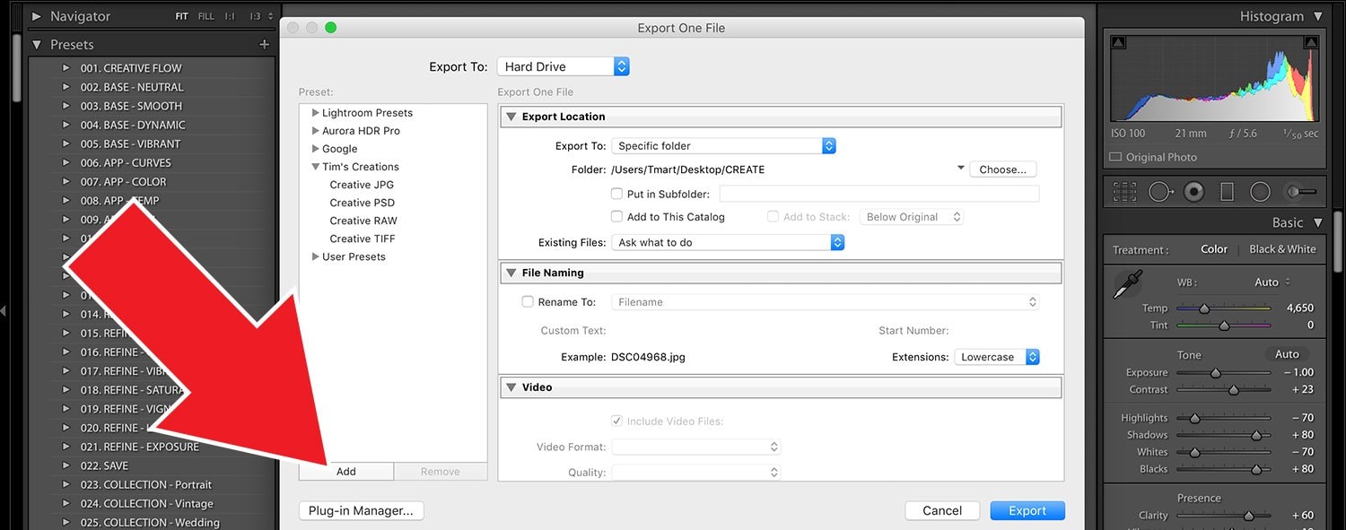 Export Your Images with Presets - Lightroom Tutorial 3