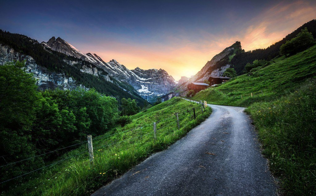 HDR-Photography-Sunset-Over-Switzerland