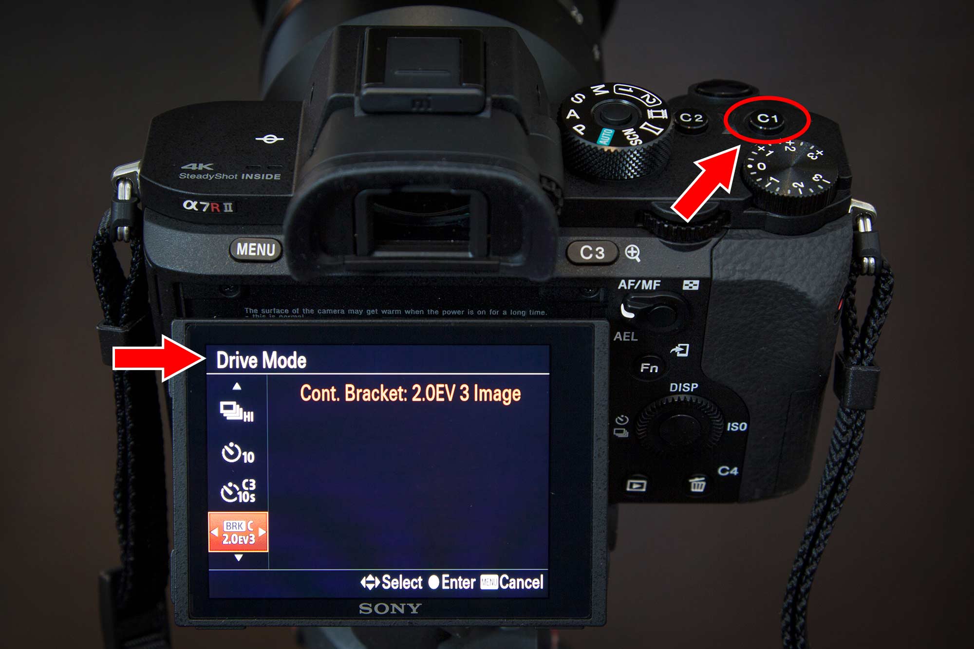 Sony a7r ii Customize Your Buttons Drive Mode