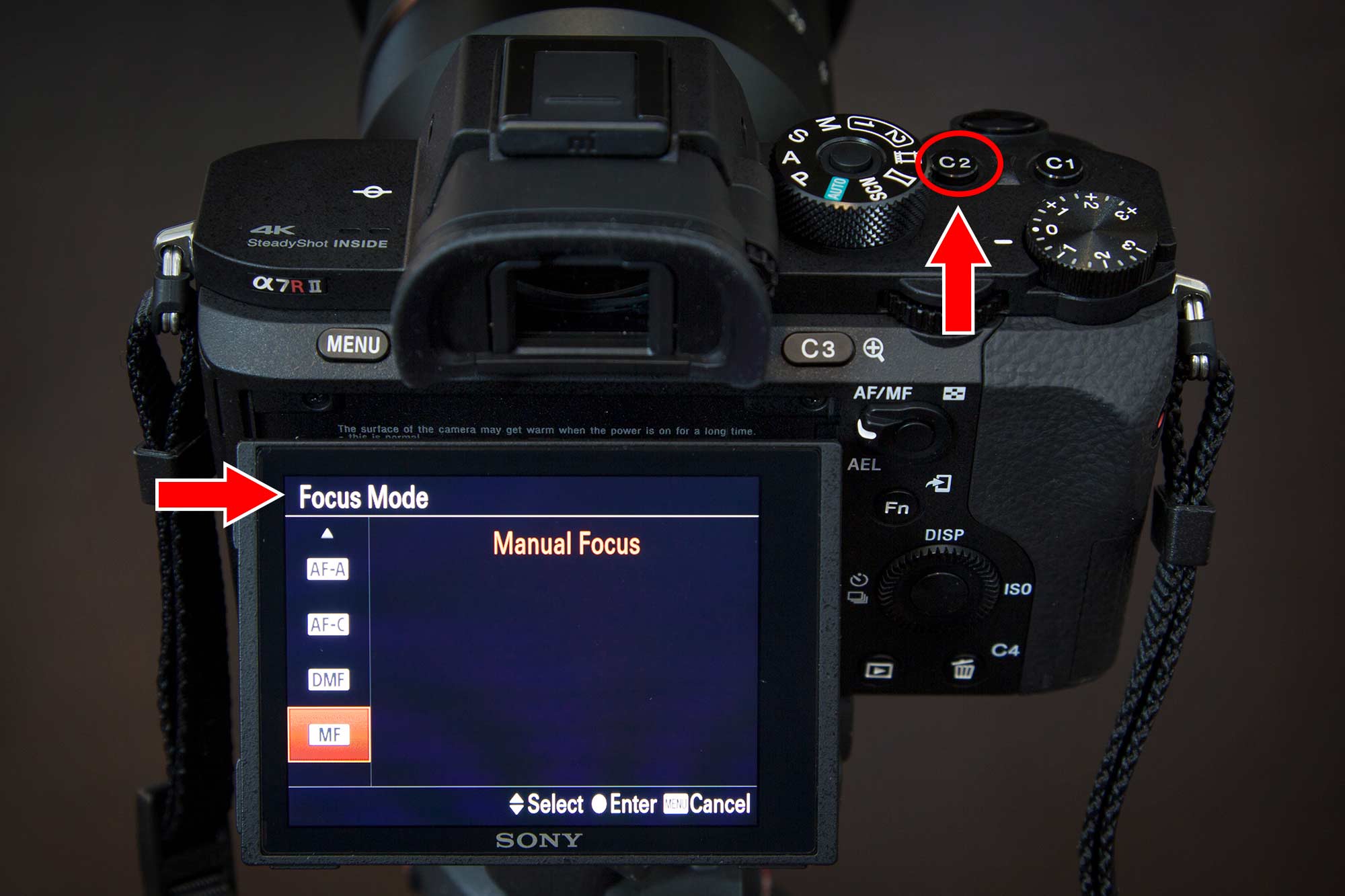 Sony a7r ii Customize Your Buttons Focus Mode