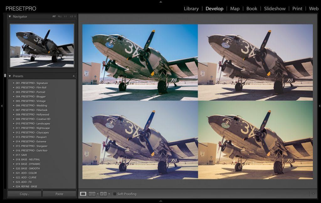 5 Creative Looks in Lightroom - Palm Springs Warbird DC3 Presetpro