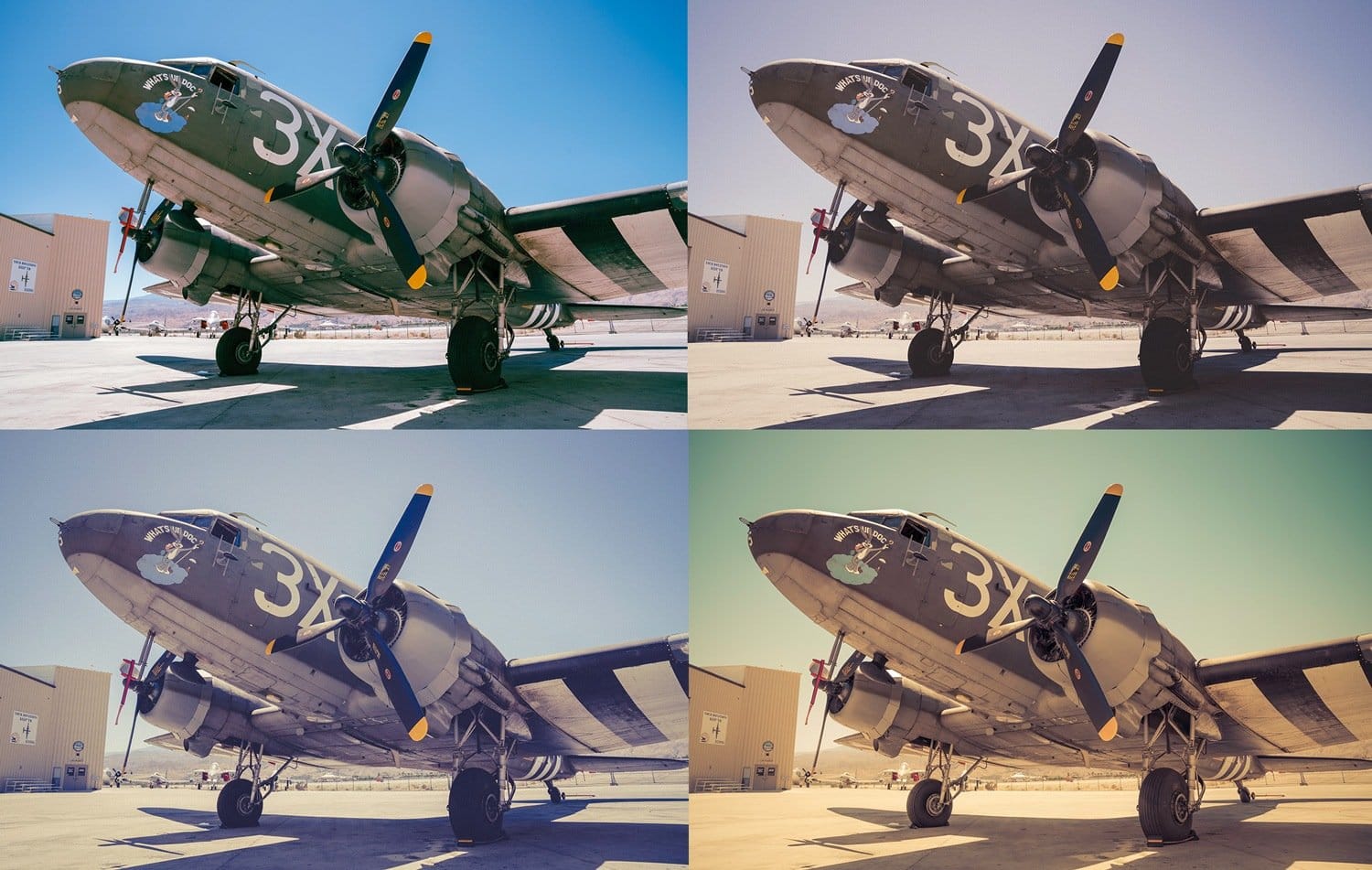 5 Creative Looks in Lightroom – Palm Springs Warbird DC3 Cover