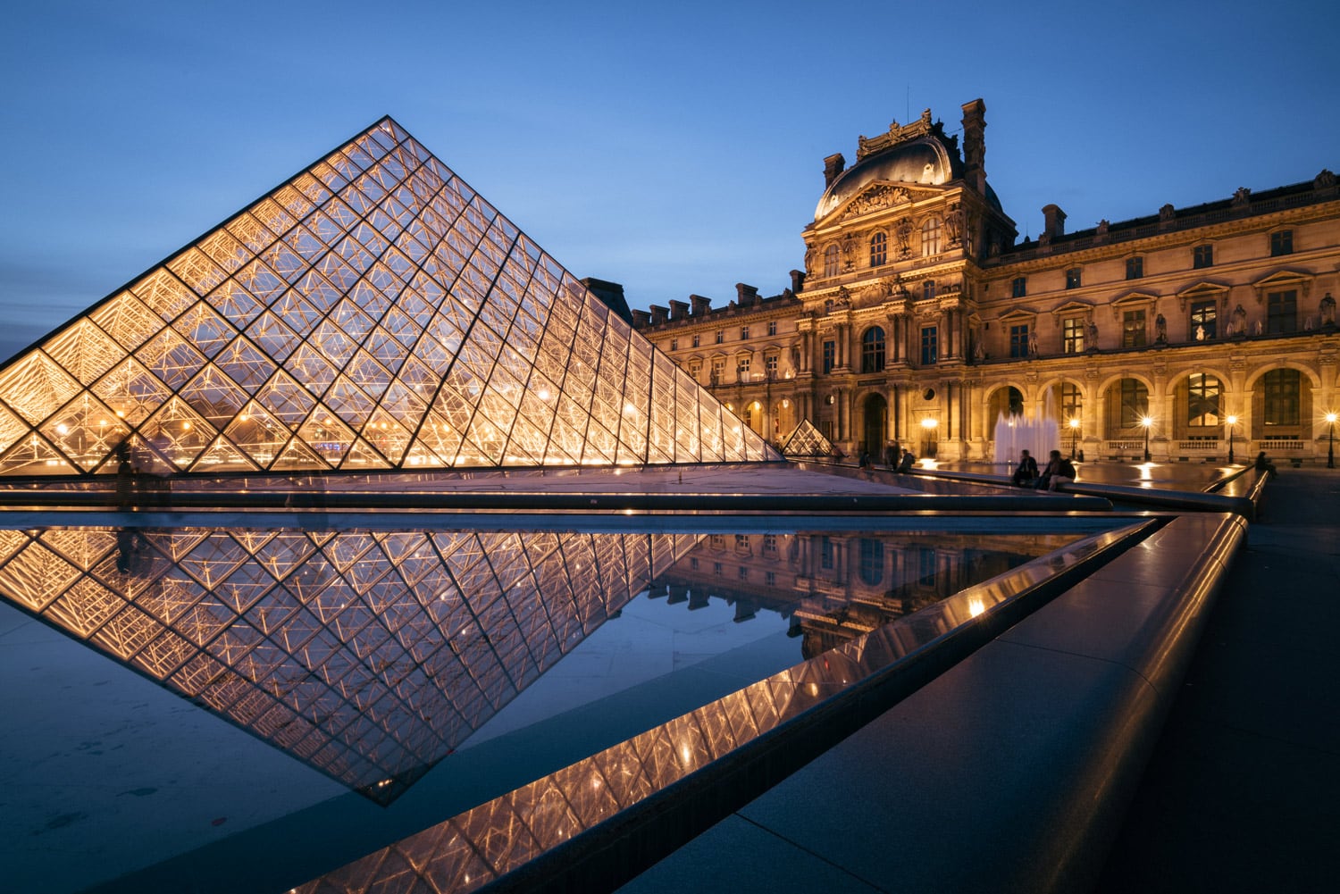 Film Photography Paris Louvre at Night