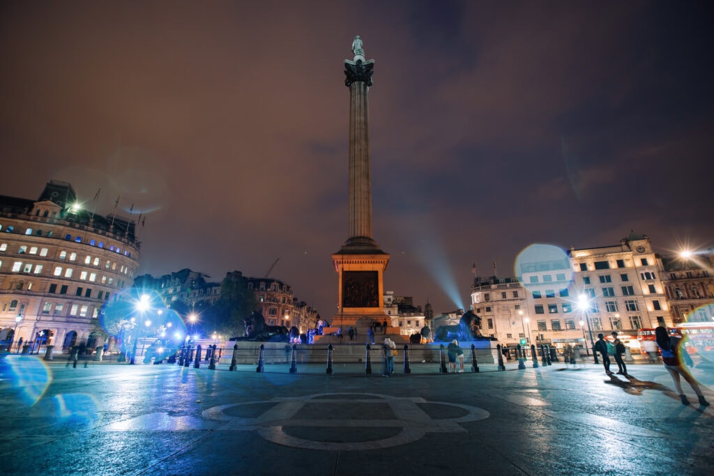 Trafalgar Square in London