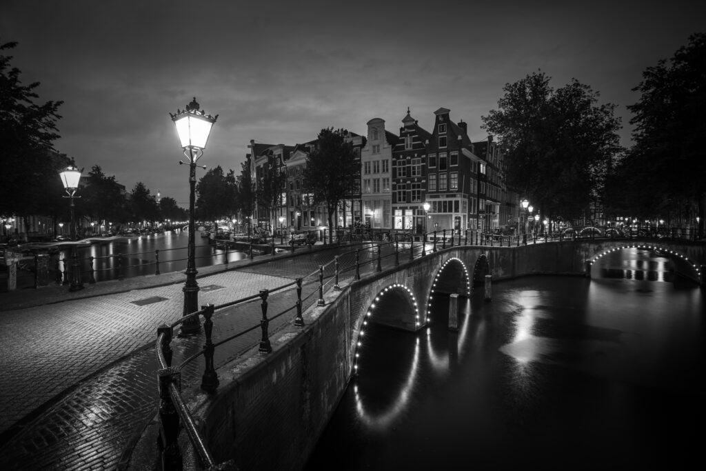 Amsterdam at Night in the Rain