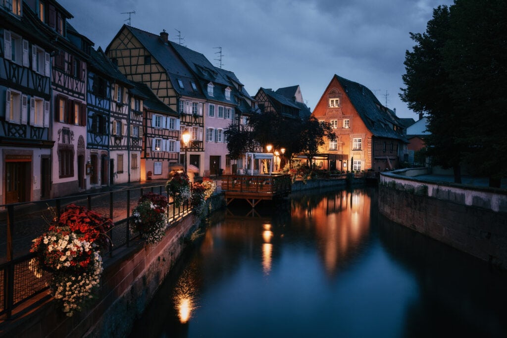 Explore the Picturesque French Town of Colmar at Night