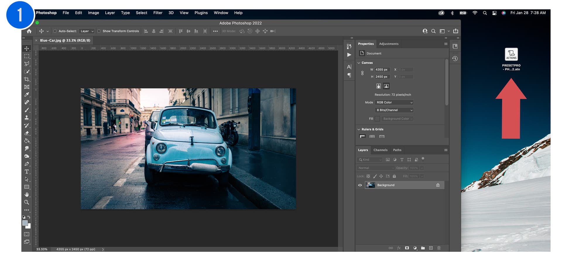 How to Install Photoshop Actions Step 1