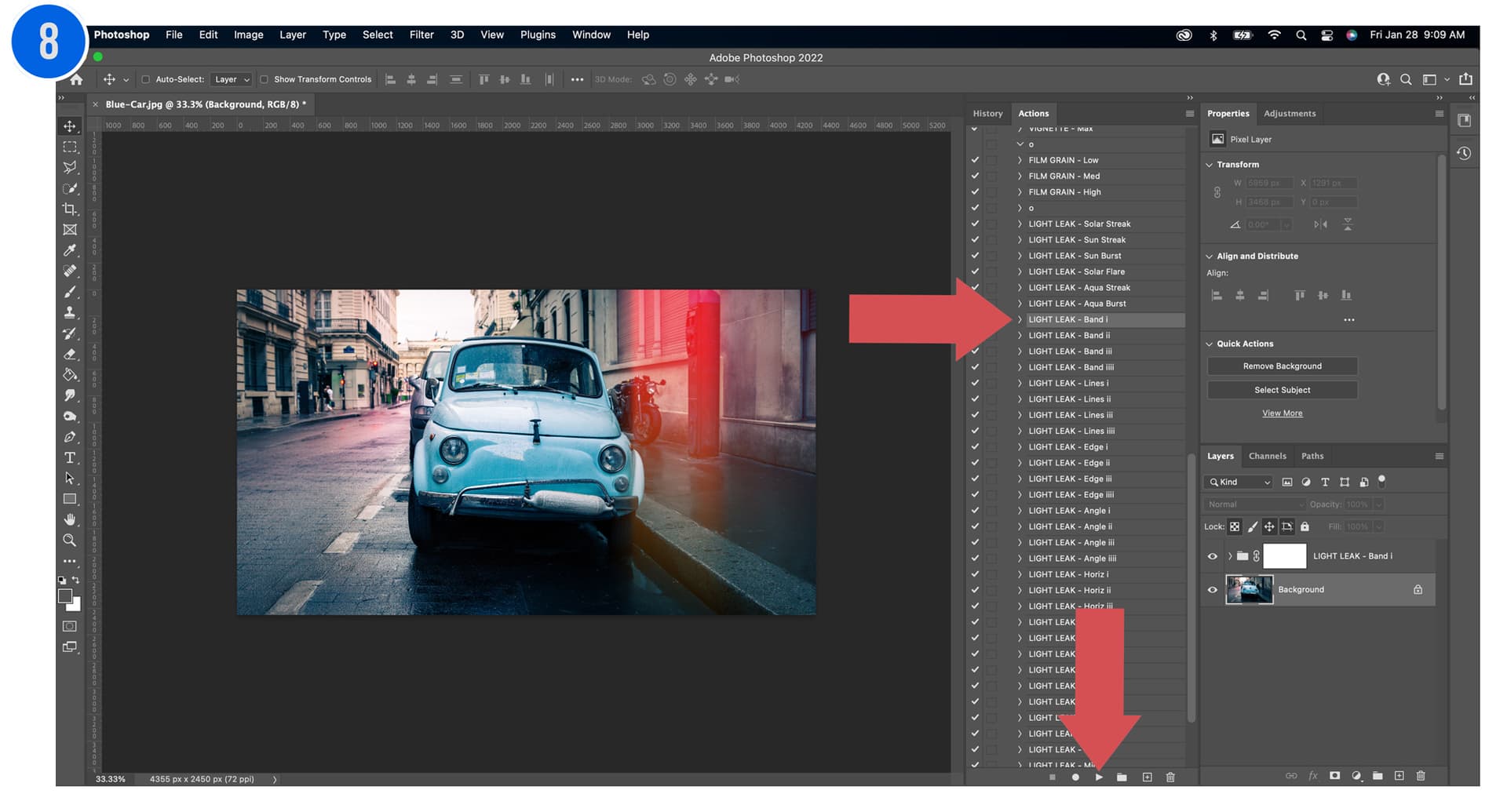 How to Install Photoshop Actions Step 8