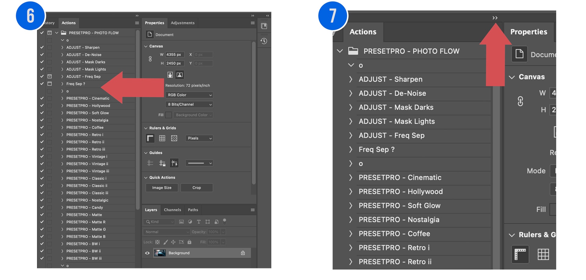 How to Install Photoshop Actions Steps 6 and 7