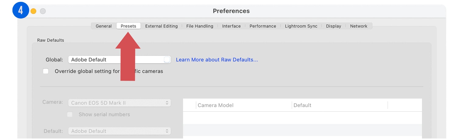 How to install Adobe Camera RAW Brushes using Lightroom Step 4