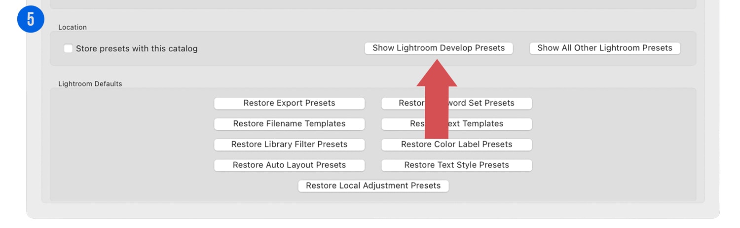 How to install Adobe Camera RAW Brushes using Lightroom Step 5