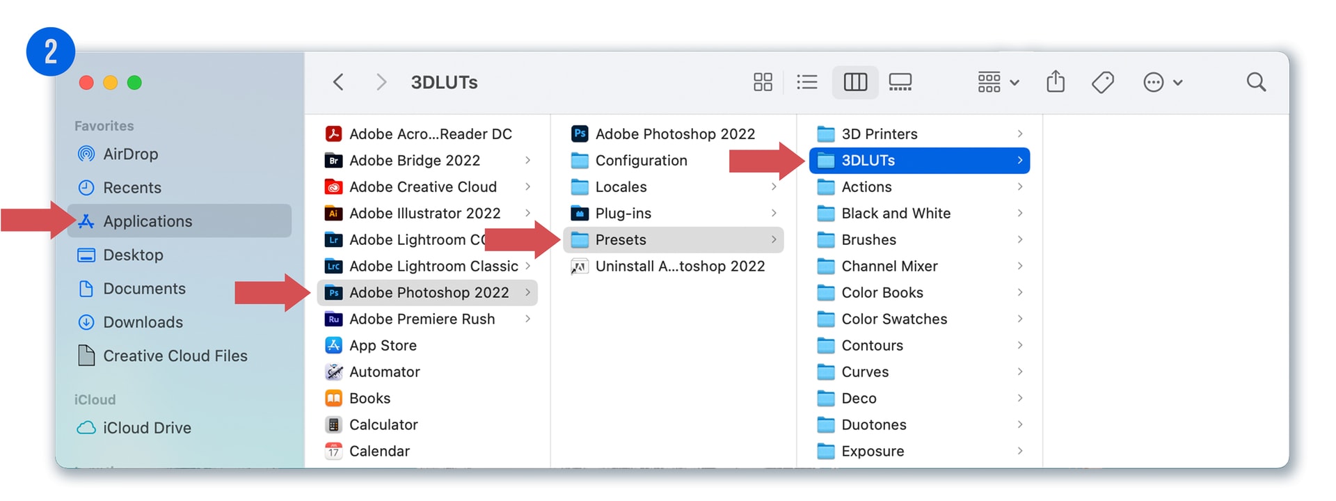 How to Install LUTs into Photoshop Step 2