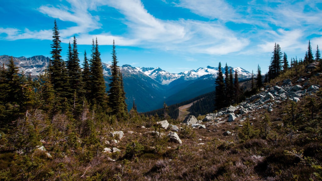 Whistler Mountains in British Columbia Canada