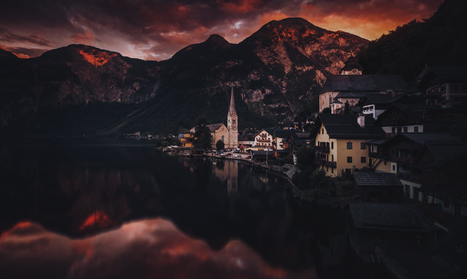 Stunning Sunsets in Hallstatt Austria Presetpro.com