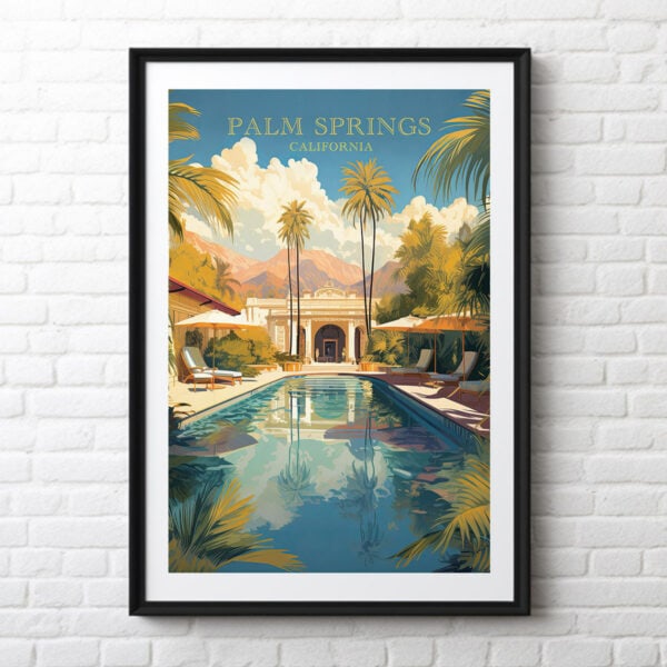 Palm Springs California Printable Wall Art Poster