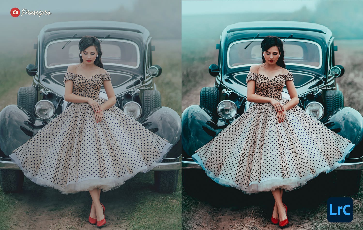 Free Lightroom Preset Moody Blue Before and After Presetpro.com