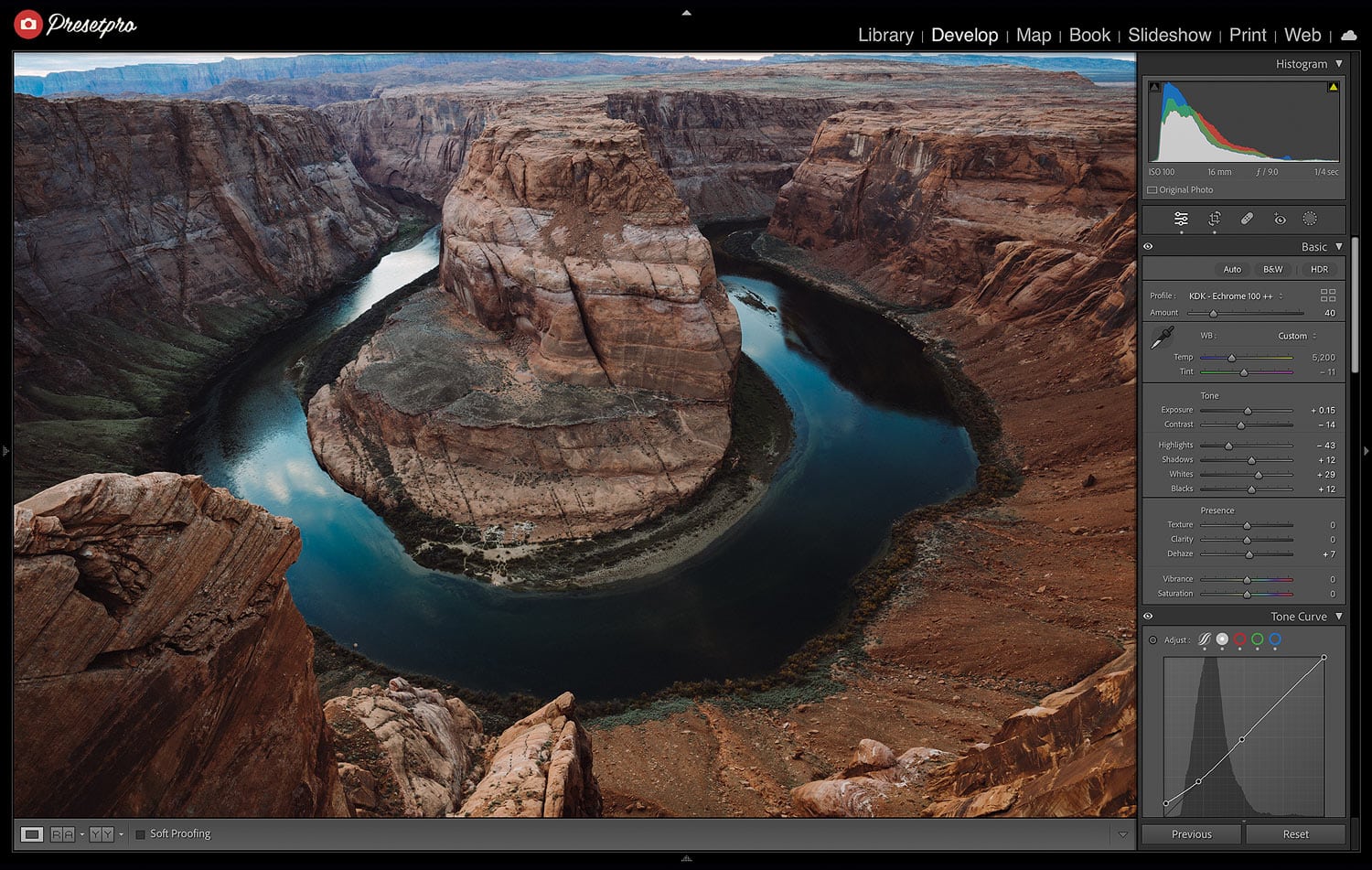 Ektachrome 100 Landscape Edit in Lightroom Profile