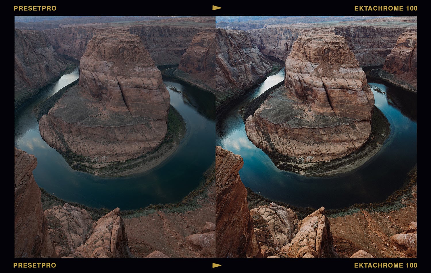 Featured Lightroom Preset - Ektachrome 100 Landscape Before and After