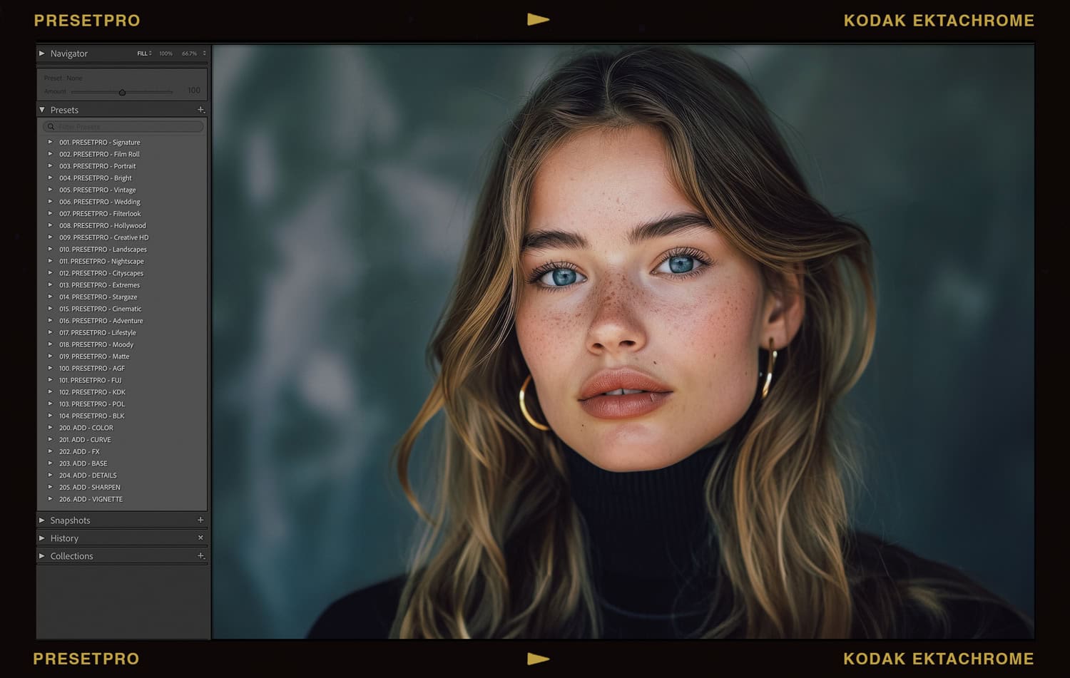 Using the Kodak Ektachrome Film Emulation Preset in Lightroom