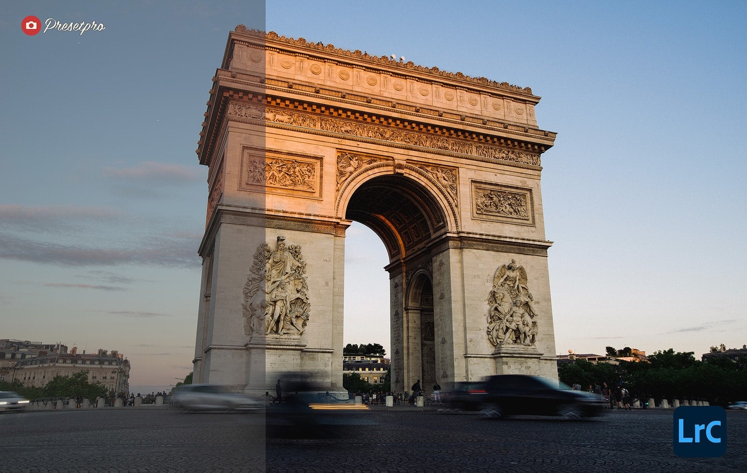 Cityscape photo showing vibrant colors with Chroma preset.