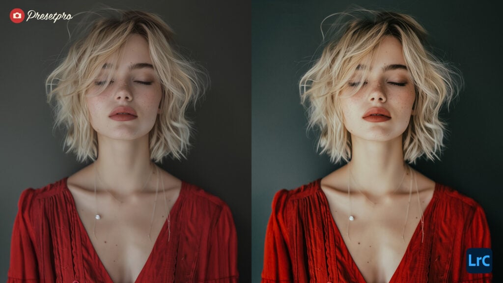 A direct comparison of an unedited portrait and the Kodak Portra 160 Inspired Preset applied. The preset subtly warms the tones, refines color accuracy, and reduces harsh contrast for a soft, filmic aesthetic.