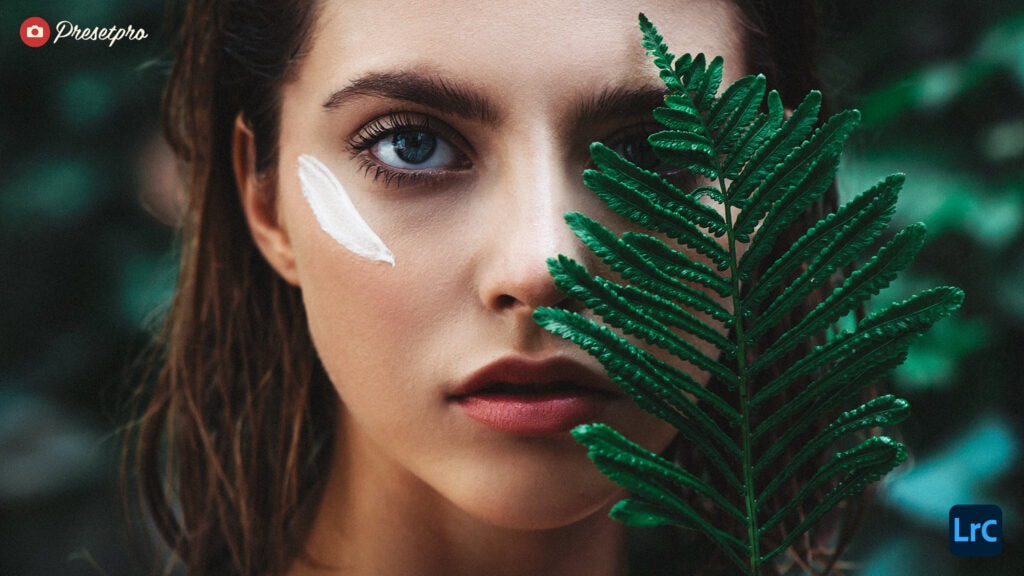 Portrait with rich green foliage edited using the Fujichrome Provia 400F Inspired Lightroom Preset for cinematic greens and sharp detail.
