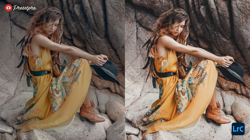 Before and after comparison using the Free Lightroom Preset Colour 160 inspired by Kodak Portra 160 film