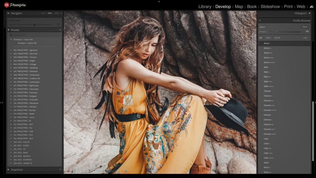 Before and After Lightroom edit using Colour 160 free preset inspired by Kodak Portra 160 film