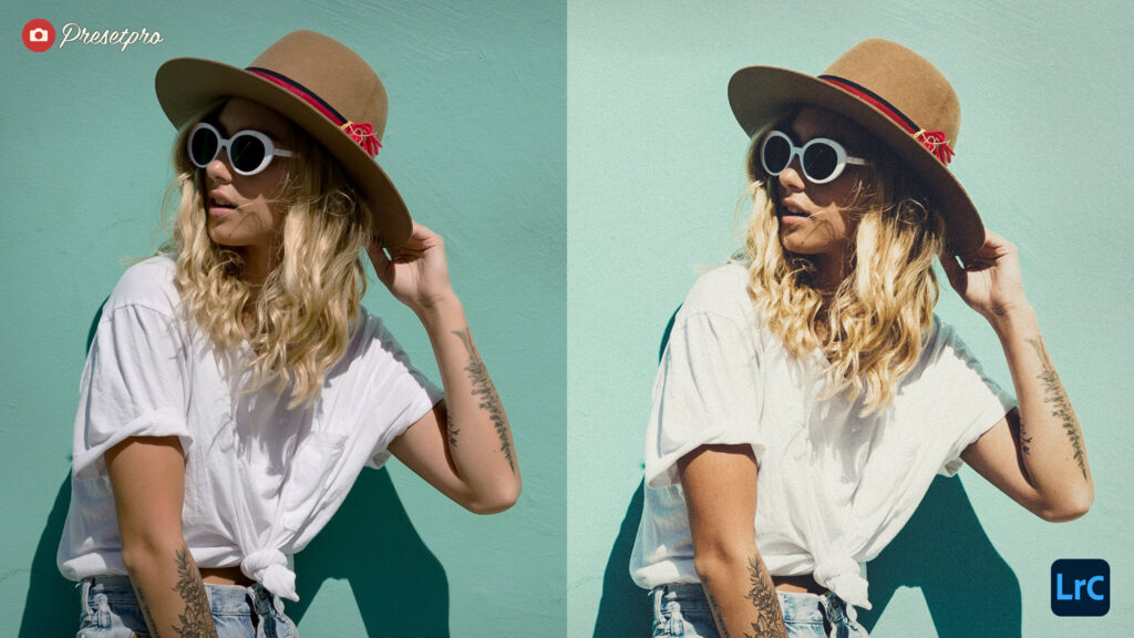 Before and after comparison using the Max Film Lightroom Preset