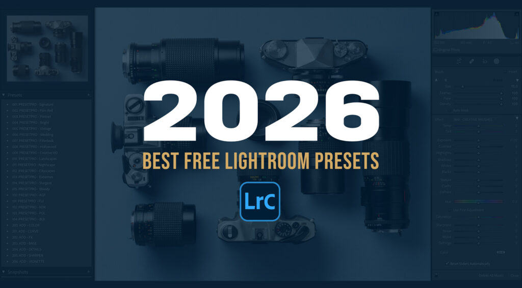 Cover image showcasing the best free Lightroom presets of 2026