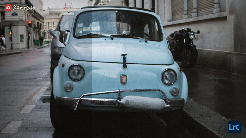 Before and After using the Free Lightroom Preset Moody Fuji