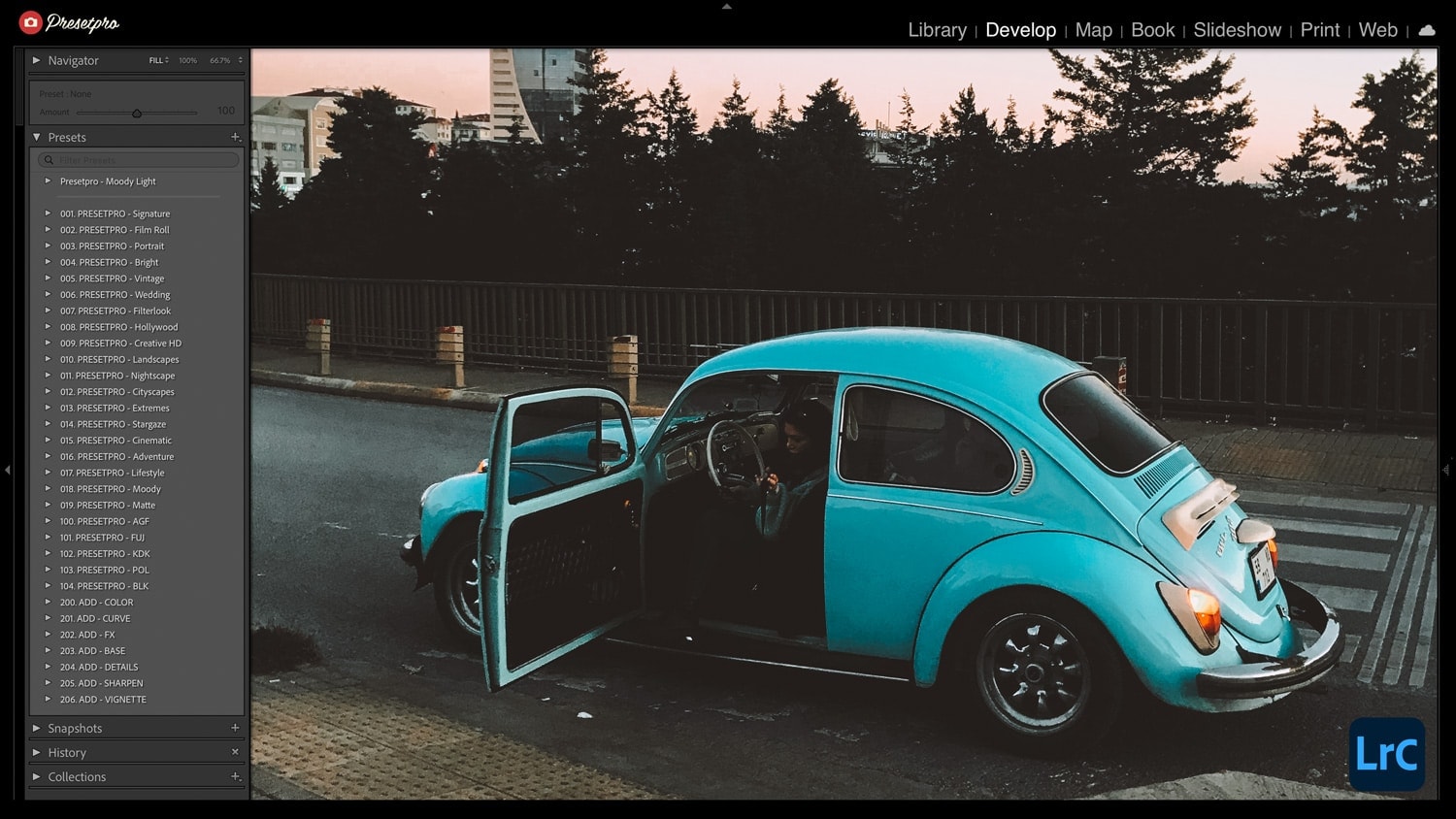Moody Light Lightroom preset cinematic look before and after