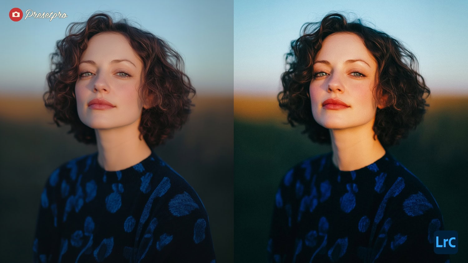 Before and after comparison using the Ultra Film Lightroom preset