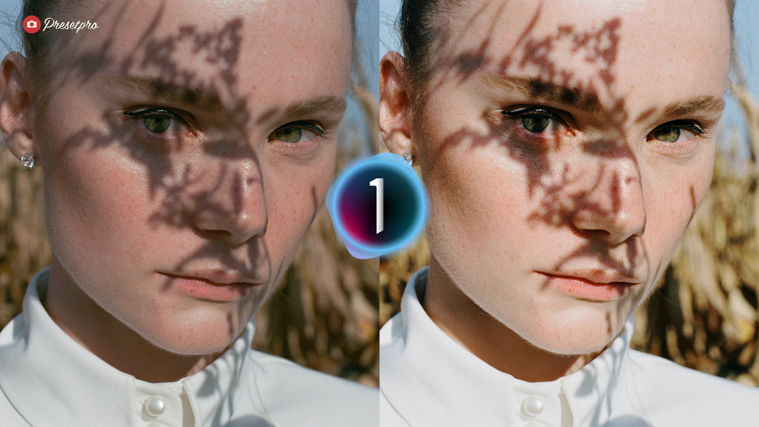 Before and after example using the Fast Film Capture One Style