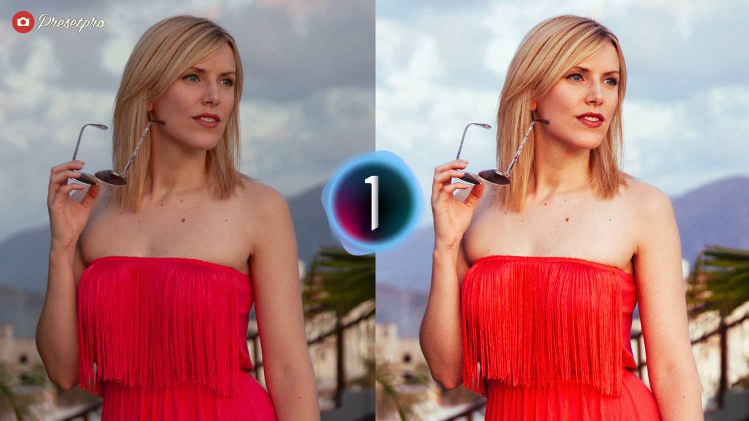 Before and after comparison using the Fuji Slide Capture One Style