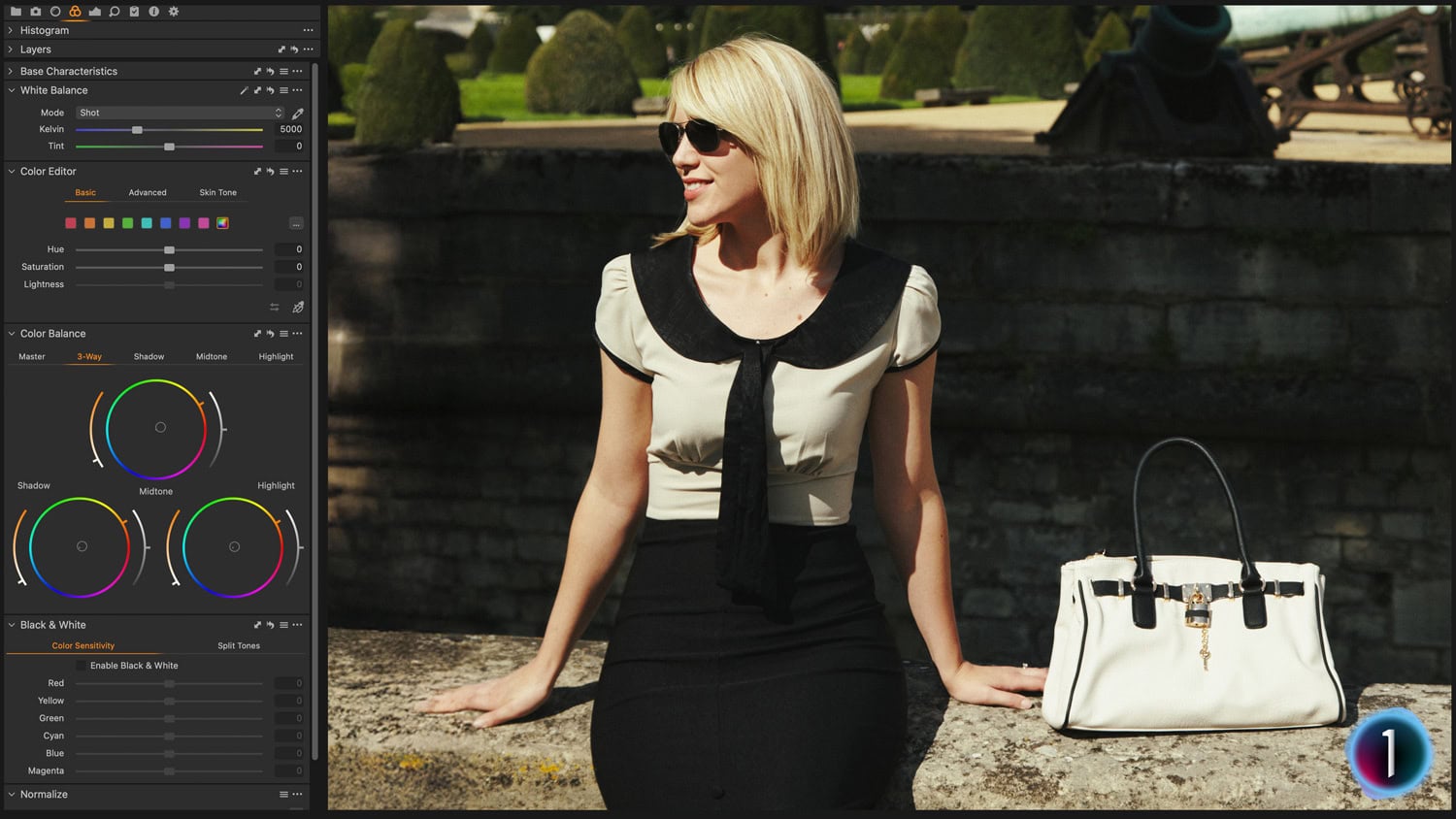 Before and After example using the Portrait 160 Capture One Style in Capture One