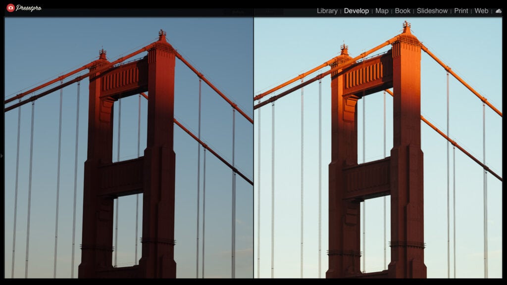 Before and after example using the Astia Film Free Lightroom Preset inspired by Fuji Astia 100F