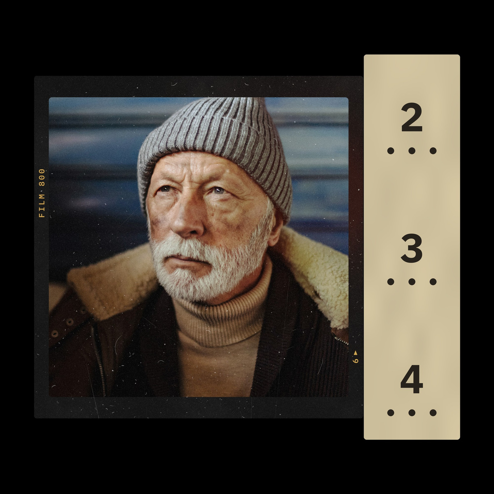 The 120 Backing Paper Photoshop template from Film Frame Templates Pack 03, Medium Format, shown with demo photos in its frames