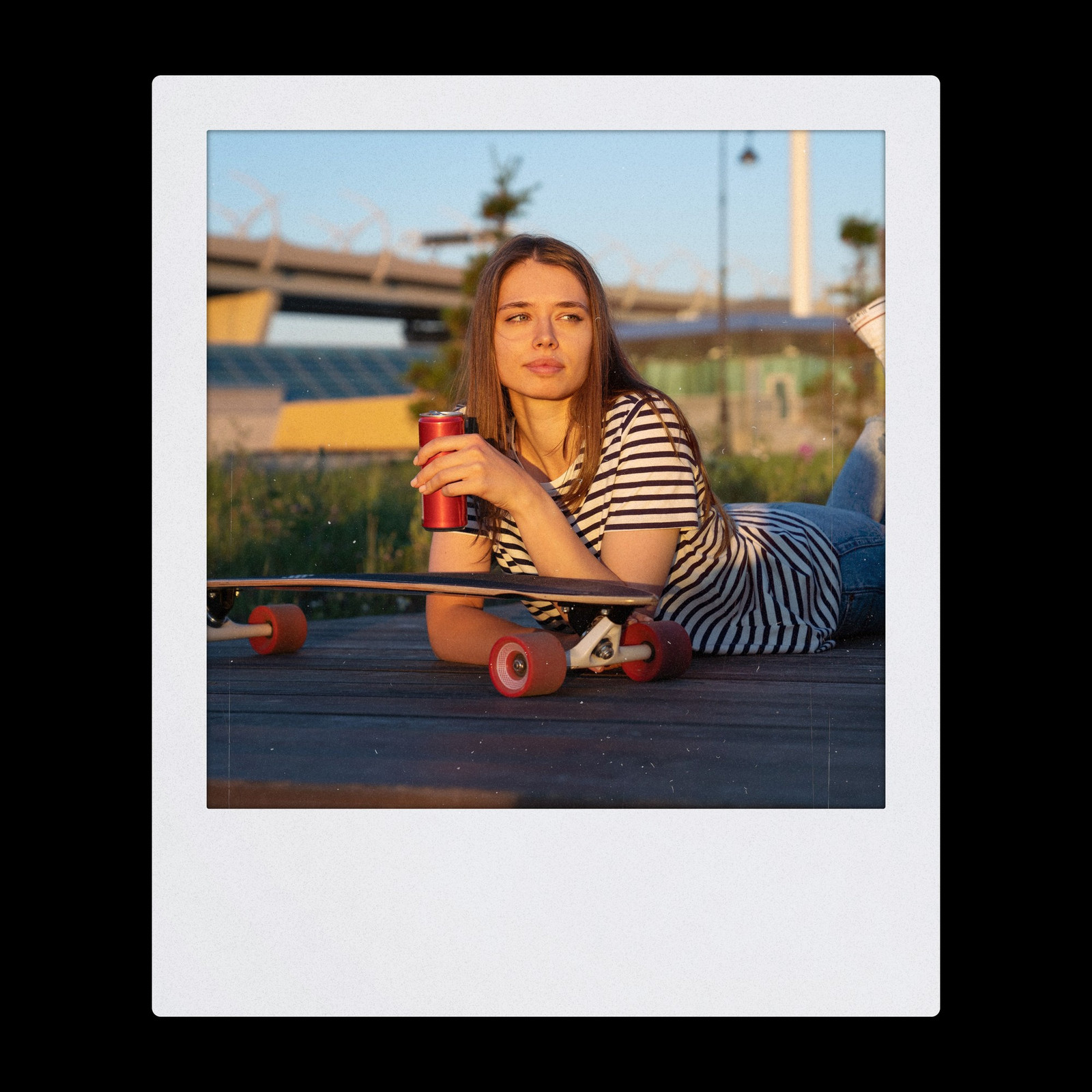The Square Format Photoshop template from Film Frame Templates Pack 04, Instant, shown with demo photos in its frames