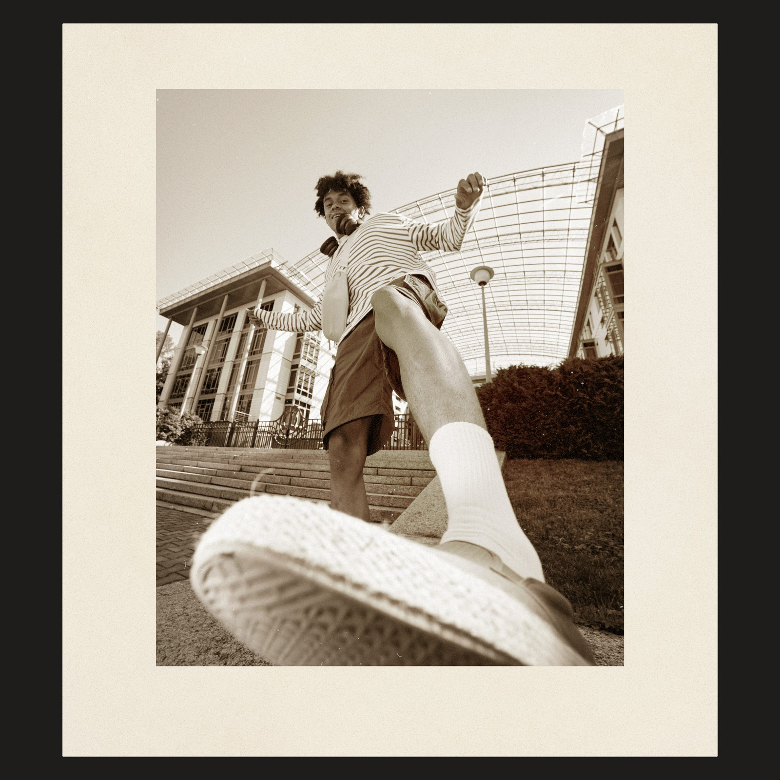 The Fiber Paper Print Photoshop template from Film Frame Templates Pack 05, Darkroom & Prints, shown with demo photos in its frames