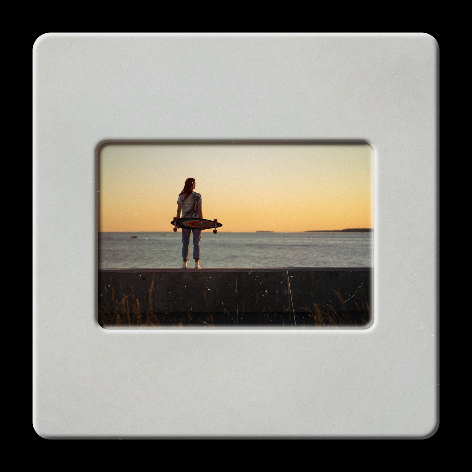 The Plastic Mount Photoshop template from Film Frame Templates Pack 06, Slides, shown with demo photos in its frames