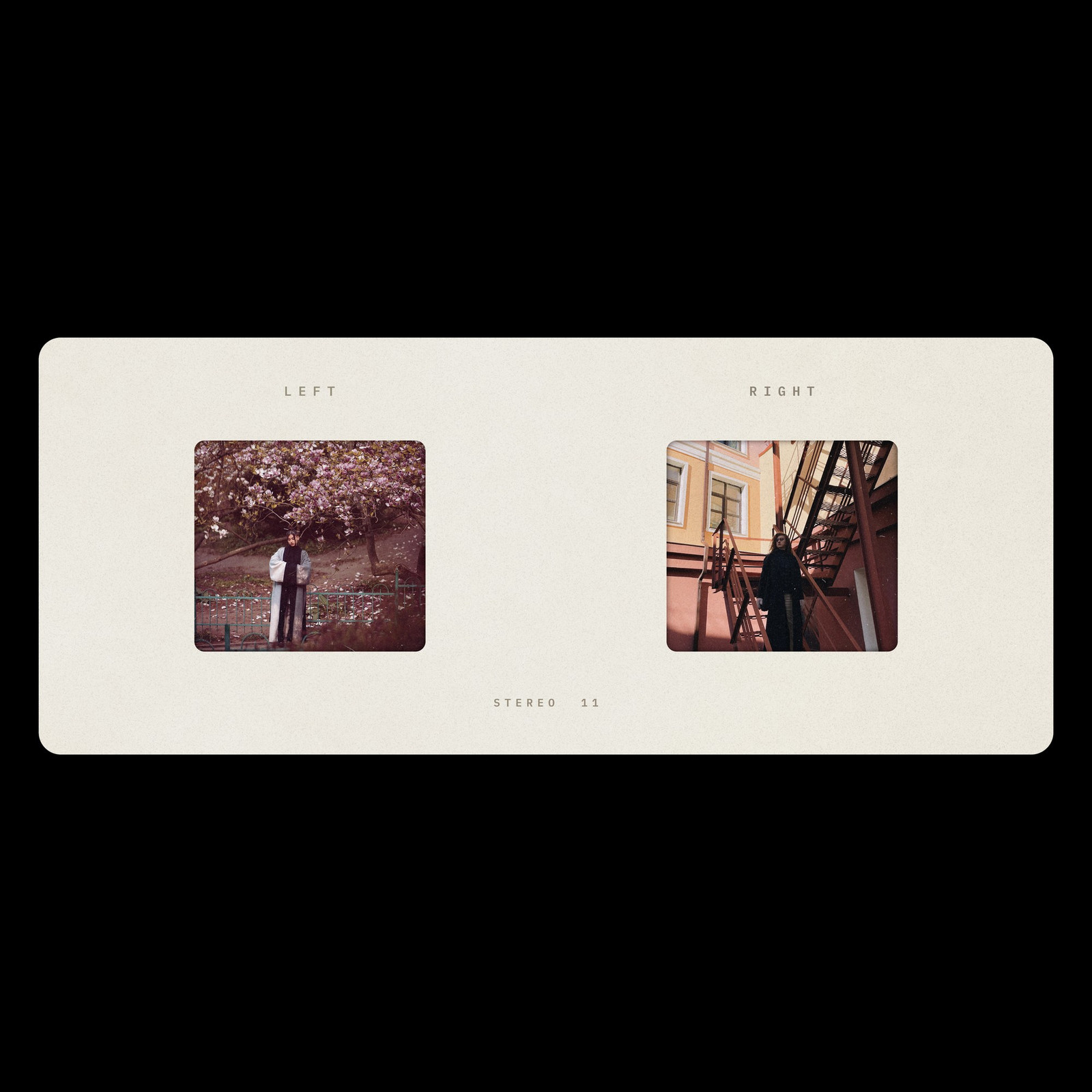 The Stereo Slide Photoshop template from Film Frame Templates Pack 06, Slides, shown with demo photos in its frames