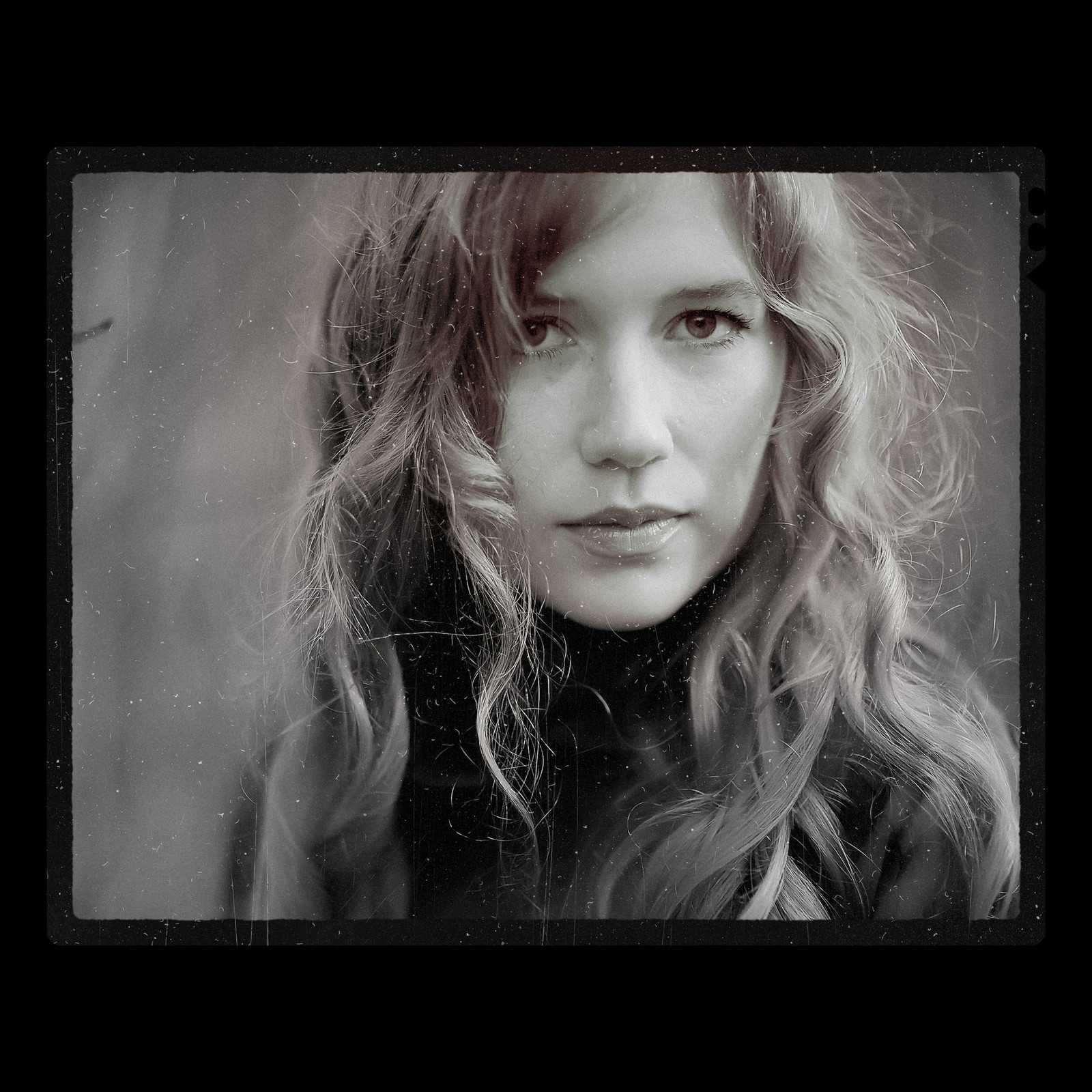 The 4x5 B&W Sheet Photoshop template from Film Frame Templates Pack 08, Panoramic & Large Format, shown with demo photos in its frames